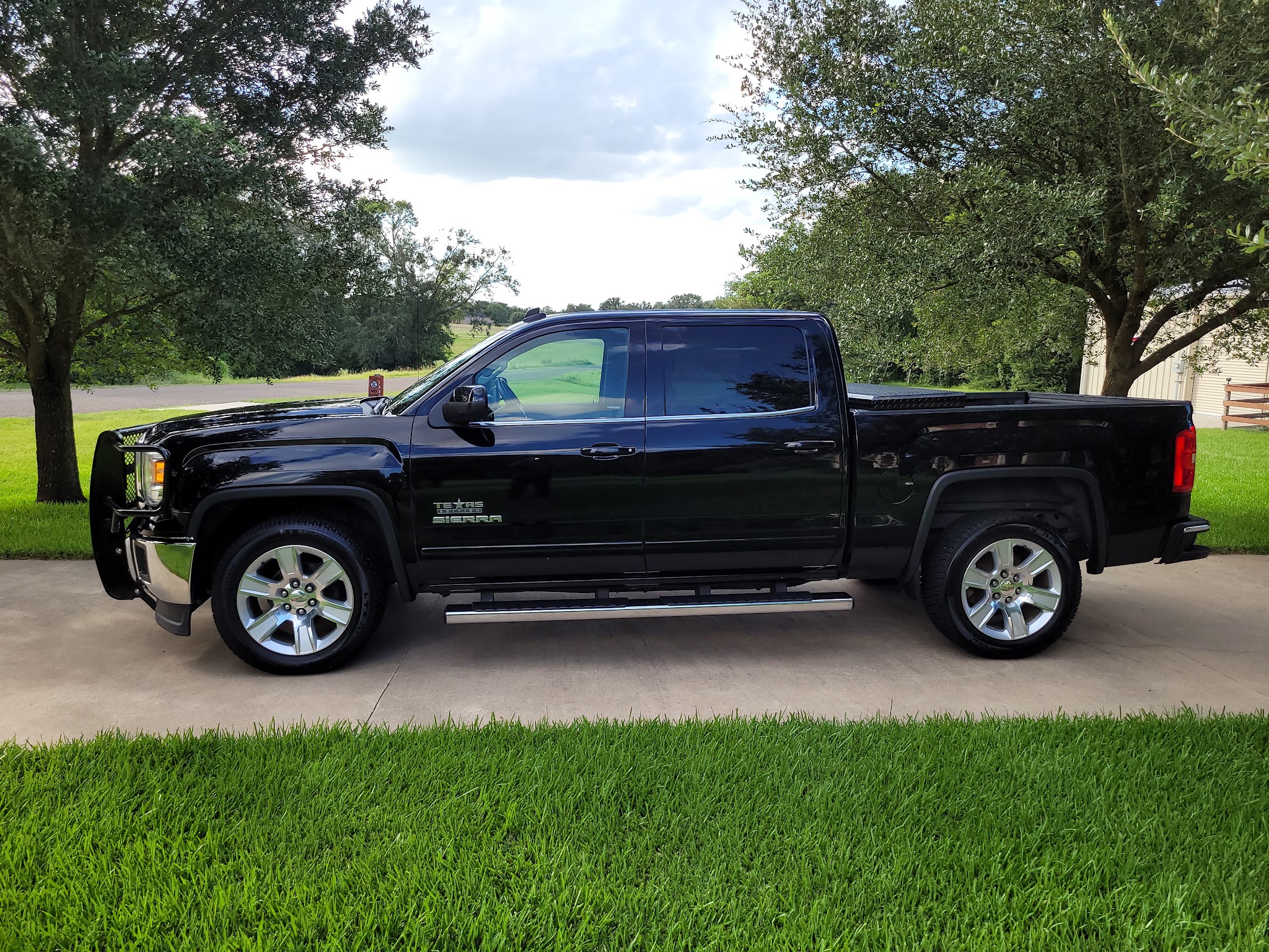 Red Chevrolet Silverado at Lapp's Paint & Body shop